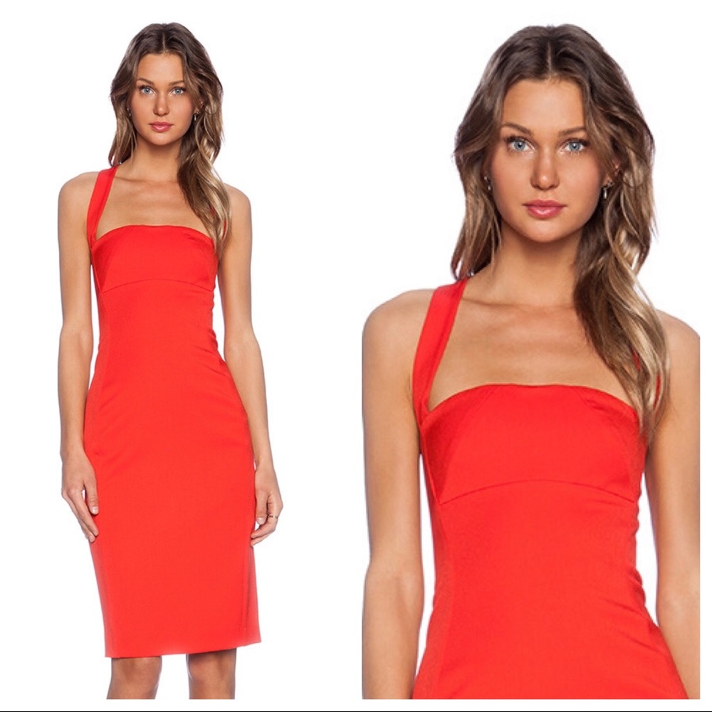 Black Halo Bryson Mini Dress Red